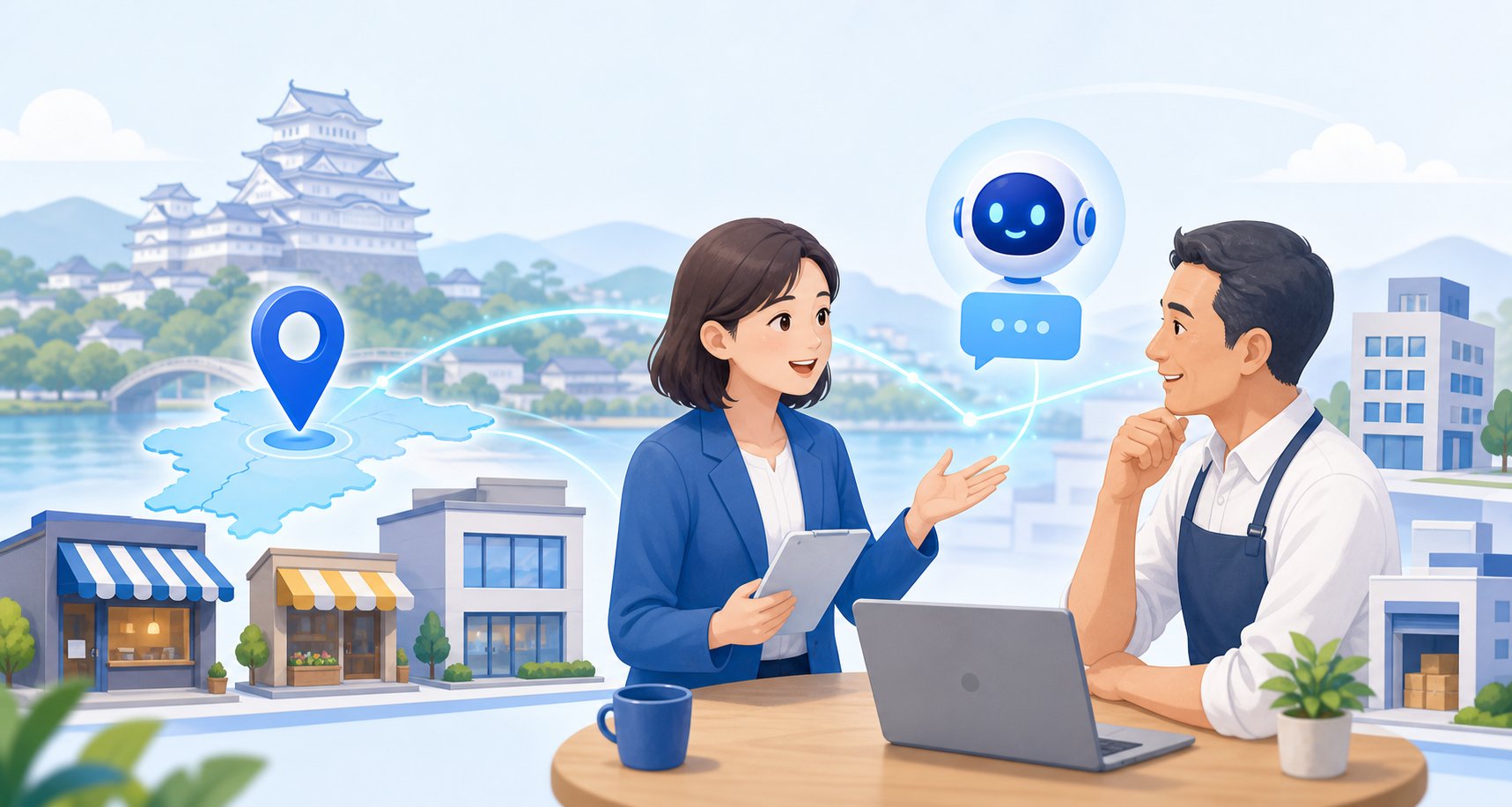 地域密着のAI相談イメージ